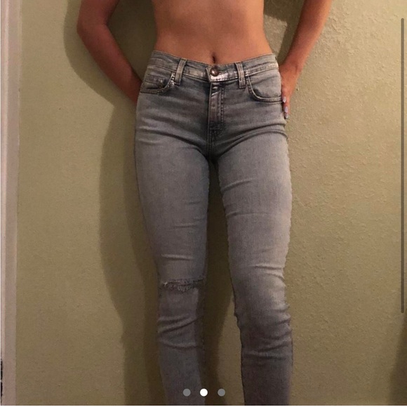 Current and Elliot silvery jeans - Picture 2 of 4